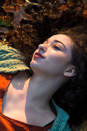 The actor Amelia Hillery as the sun sets on an autumn afternoon | © Matt Giraud Photography