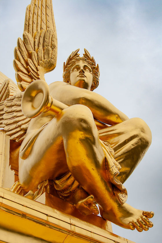 An angel serving Harmony atop Palais Garnier Opéra, Paris, France | © Matt Giraud Photography