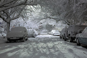 Snow covered street after a blizzard, Portland Oregon | © Matt Giraud Photography