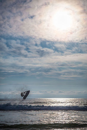 Catching air on a jet ski, Bandon Oregon | © Matt Giraud Photography