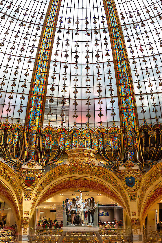 The stupendous stained glass dome at Galeries Lafayette, Paris, France. | © Matt Giraud Photography